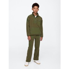 Erkek Çocuk Haki Sherpa Baggy Pantolon