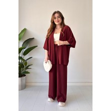 Gofre Ikili Takım Bordo