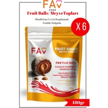 FAV Hindistan Cevizi Kaplamalı & Fındık Dolgulu Hurma Topu 80 gr x6