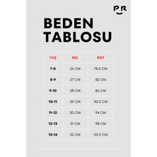Perendi Beli Lastikli Kız Çocuk Kargo Pantolon Siyah