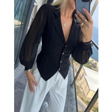 Moment Fashion Şifon Kol Bluz