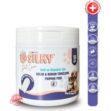 Silky - Evcil Hayvanlar İçin Parmak Islak Mendil - Göz / Kulak / Pati / Makat Temizliği – 50 Adet