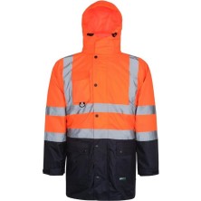 Reflektörlü 5+1 Farklı Kullanımlı Oxford 300D Parka Turuncu