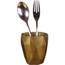 Tezgah Üstü Kaşıklık Dekoratif Dik Kaşıklık Silindir Kaşıklık Siyah Renk Model 2