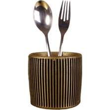 Tezgah Üstü Kaşıklık Dekoratif Dik Kaşıklık Silindir Kaşıklık Beyaz Renk Model 1