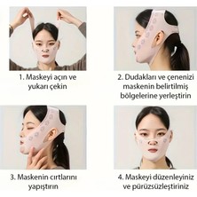 Yüz Korsesi Çene Gıdı Toplayıcı Çene Boyun Bandı Yüz Liposuction Nefes Alabilen Siyah Yüz Kaldırma Kemeri