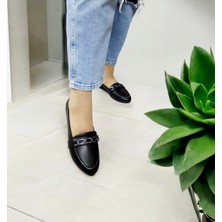 Gökçe Kundura Kadın I-Zincirli Kaymaz Taban Pırıltılı Ev ve Dışarı Babeti