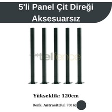 Telfence Panel Çit Direği Antrasit 5 Adet