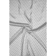 Sardo Kumaş Puantiye Desenli Dijital Baskılı Şifon Saten Kumaş En 1,50  cm