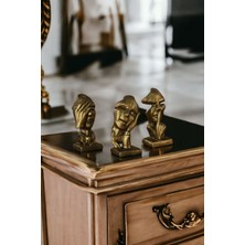 Biblo Dekoratif Heykel Görmedim Duymadım Bilmiyorum  Biblosu Gümüş Eskitme Model 31