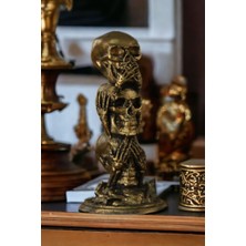 Biblo Dekoratif Heykel Kuru Kafa Biblosu Altın Model 29