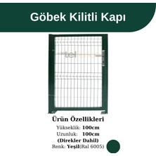 Kanatlı Panel Çit Kapı Göbek Kilitli