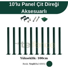 Telfence Panel Çit Direği 100 cm Aksesuarlı (10 Adet)