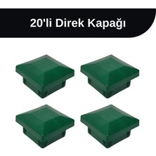 Telfence Panel Çit Kapak 50X50 mm Yeşil 20 Adet