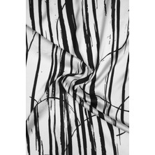 Sardo Kumaş Şifon Saten Soyut Desenli Dijital Baskılı Kumaş / En 1,50  cm