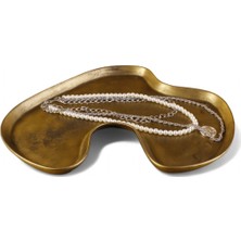 Takı Makyaj Düzenleyici Kozmetik Organizer Dekoratif Tabak Gümüş Eskitme Renk Model 16