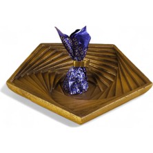 Şekerlik Sunumluk Drajelik Dekoratif Tabak Altın Eskitme Renk Model 9