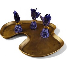 Şekerlik Sunumluk Drajelik Dekoratif Tabak Gümüş Eskitme Renk Model 16