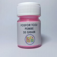 Fosfor Tozu Pembe Karanlıkta Parlayan Epoksi Reçine ve Sanatsal Fosfor 35 gr