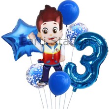 Paw Patrol Ryder 3 Yaş Balon Set Paw Patrol Ryder Konsept Doğum Günü Parti Balon Set