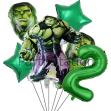 Avengers Hulk 2 Yaş Doğum Günü Balon Set Hulk Tema Doğum Günü Parti Balon Set