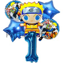 Anime Naruto 1 Yaş Doğum Günü Balon Set Naruto Konsept Doğum Günü Parti Balon Set