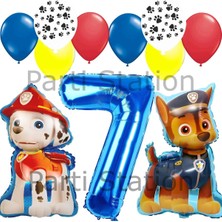 Paw Patrol Balon Seti Paw Petrol 7 Yaş Balon Seti Paw Patrol Doğum Günü Set Marshlall Chase