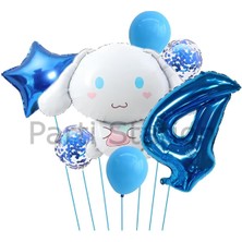Sanrio Kuromi Cinnamon 4 Yaş Balon Set Anime Hello Kitty Kuromi Cinnamon Konsept Doğum Günü Balon