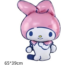 Kuromi 3 Yaş Mini Mor Balon Set Kuromi Mymelody Cinnamonroll Konsept Doğum Günü Balon Set