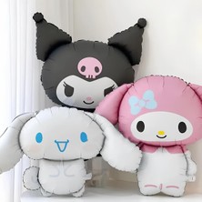 Parti Station Sanrio Kuromi Mymelody Marshmallow Balon Set Anime Hello Kitty Kuromi Konsept Doğum Günü Balon Set