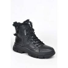 GuJa 22k310-24 Kadın Siyah İçi Kürklü Sneaker Bot