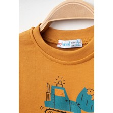 Iş Makinası Baskılı Erkek Bebek Pijama Takımı 74171
