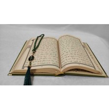 Hayrât Neşriyat Kadife Kuran-I Kerim Orta Boy (Yeşil, Elif-Vavlı, Mühürlü), Tesbih, Seccade