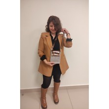 Metalik Renkli Örgü El Yapımı Çanta / Kadın Aksesuar / Hediye