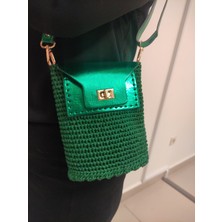 Metalik Renkli Örgü El Yapımı Çanta / Kadın Aksesuar / Hediye