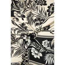 Sardo Kumaş Çiçek Desenli Dijital Baskılı Şifon Saten Kumaş / En 1,50  cm