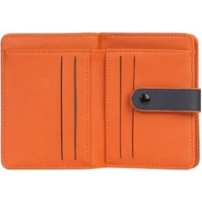 Cengiz Pakel Cengiz Pakel Kadın Mini Boy Çıt Çıt Detaylı Cüzdan – 65315M - Lacivert/kiremit