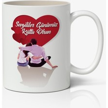 Nostaljik Lezzetler Sevgililer Günümüz Kutlu Olsun Baskılı Kupa Bardak Baskılı Kahve Kupa Bardak