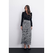 Zebra Desen Etek - Siyah