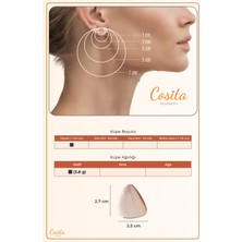 Cosita Rose Parlak Minimal Günlük Tasarım Luxury Küpe