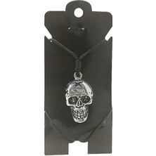 Boncadas Unisex Kore Ip Askılı ve Krom Çelik Kaplamalı Tribal Kolye
