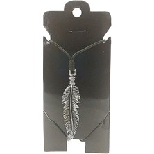 Boncadas Unisex Kore Ip Askılı ve Krom Çelik Kaplamalı Tribal Kolye