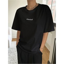 Mercoledi Classical Baskılı Oversize T-Shirt Salaş Boyfirend