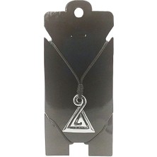 Unisex Kore Ip Askılı ve Krom Çelik Kaplamalı Tribal Kolye