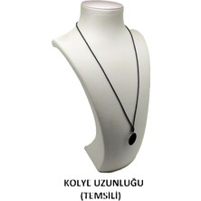 Unisex Kore Ip Askılı ve Krom Çelik Kaplamalı Tribal Kolye