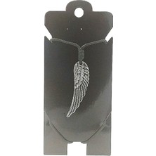 Boncadas Unisex Kore Ip Askılı ve Krom Çelik Kaplamalı Tribal Kolye