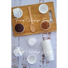 Trend Hediye Sepeti 50'li Mini Boy Beyaz Muffin Cupcake Kalıbı 45x35 mm Kek Kalıbı, Airfryer Uyumlu