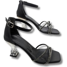 Çiğdem Kundura Grace Royale Kadın Taşlı Kadeh Topuk Abiye Ayakkabı - Grace Royale - Siyah - 39