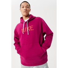 Nike Sportswear Men's Hoodie Erkek Kapüşonlu Sweatshirt Fuşya