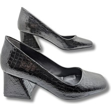 Çiğdem Kundura Saffieren Kadın Klasik Topuklu Ayakkabı - Saffieren  - Siyah - 36